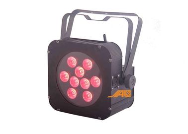 9pcs Rgbwa 6 UV dans 1 conception plate de cas de profil bas de lumière de pair de fer de DMX
