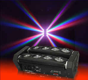 le Cree de 8pcs 10w a mené l'éclairage principal mobile de disco d'étape légère de faisceau d'araignée
