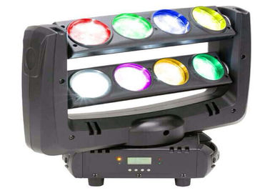 La double araignée de rangée a mené RGBW léger 8pcs 10 watts de lumière principale mobile de LED