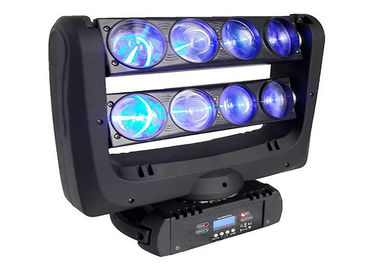 La double araignée de rangée a mené RGBW léger 8pcs 10 watts de lumière principale mobile de LED