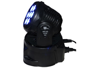 Lumière légère mobile automatique de lavage de tache de poutre de disco de la tête LED de 7pcs RGBW mini