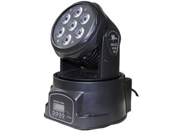 Lumière légère mobile automatique de lavage de tache de poutre de disco de la tête LED de 7pcs RGBW mini