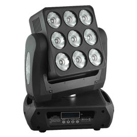 Haut Brithness 9 lumières légères principales mobiles de Matrix de poutre de Sharpy de lavage de X12 W RGBW LED