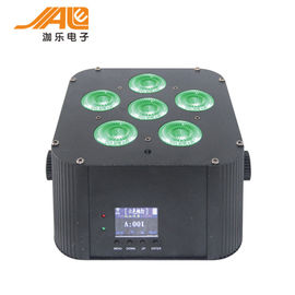 Le DJ présentent l'uplight mené par dmx sans fil UV léger de batterie de la lumière 6x18w du pair 6in1 de rgbwa de quadruple de batterie pour épouser 