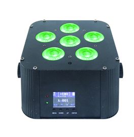 Le DJ présentent l'uplight mené par dmx sans fil UV léger de batterie de la lumière 6x18w du pair 6in1 de rgbwa de quadruple de batterie pour épouser 