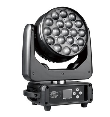 19LEDs Zoom LED Lumière de tête mobile Pour les boîtes de nuit Concert de musique