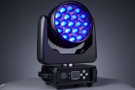 19LEDs Zoom LED Lumière de tête mobile Pour les boîtes de nuit Concert de musique