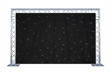 RVB lumineux superbe rideau en étoile de 6 x de 4m LED, tissu de rideau en contexte pour le fond d'étape