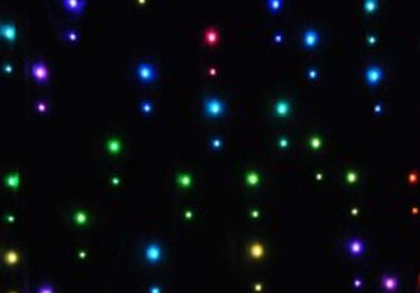 Tissu en gros de rideau en étoile de LED allumant le RVB pour la décoration d'étape de épouser ou d'événement
