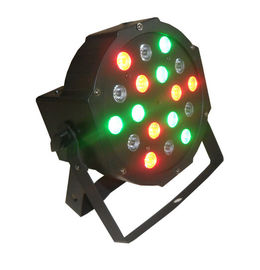 18 x 3w RVB ont mené la lumière plate de pair/lumières d'intérieur menées 7CH DMX du DJ d'étape du pair 64