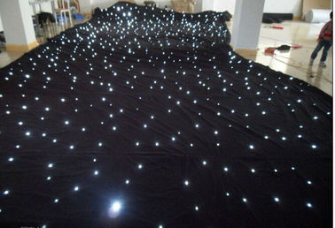 Décor ignifuge d'étape de fond d'événements de rideau en tissu d'étoile du velours LED