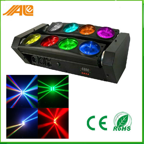 8pcs 10w Rgbw 4 dans 1 a mené les lumières principales mobiles de faisceau d'araignée pour la disco