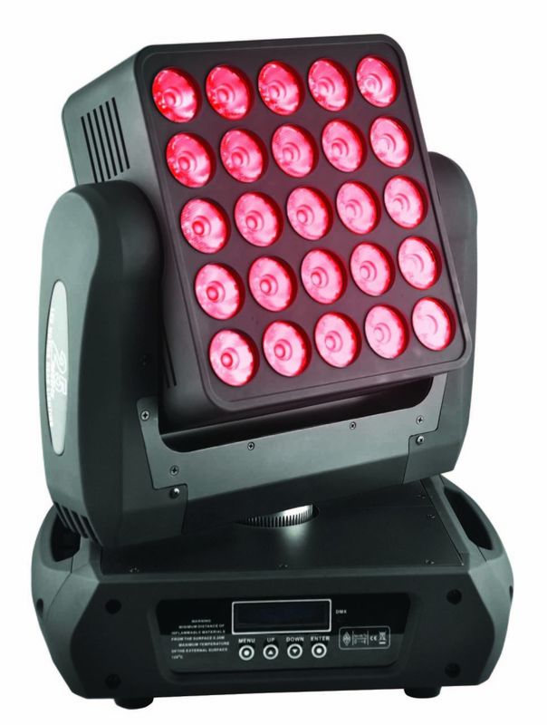 25 oeillère principale mobile de la lumière RGBW de poutre de X12 W LED allumant la lumière de Matrix