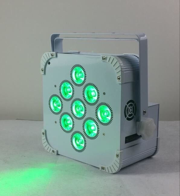 lumière plate de pair de batterie sans fil de 180W 9 LED, lumière menée à piles d'étape