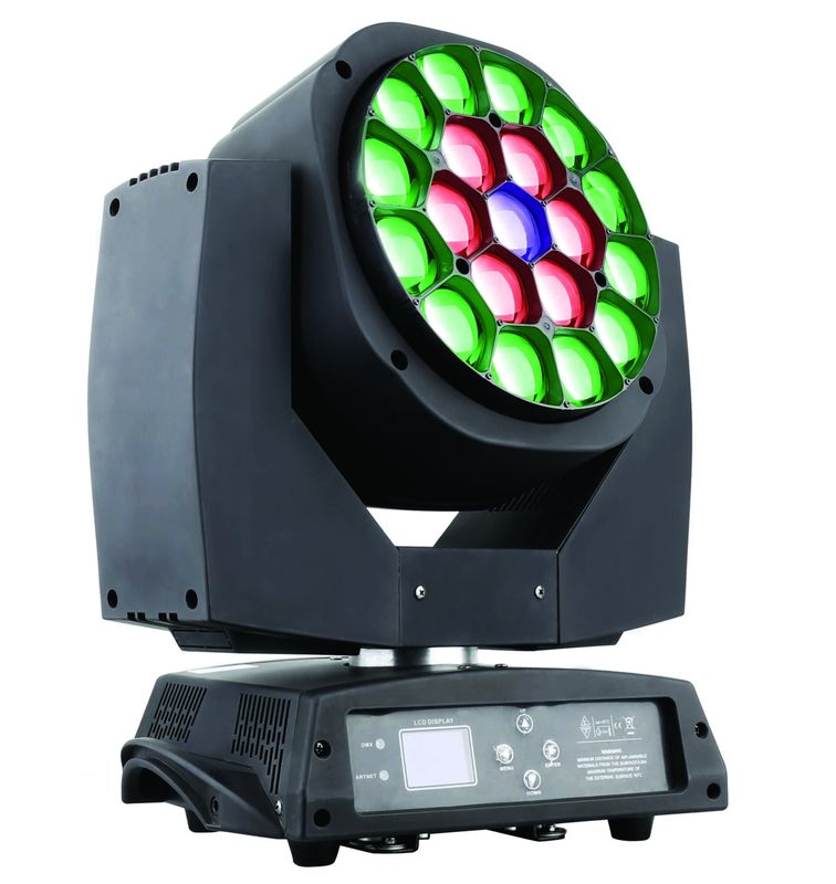 Rotation légère principale mobile de Rgbw 19 *1 5W LED avec le degré de l'angle de bourdonnement 4 à 60