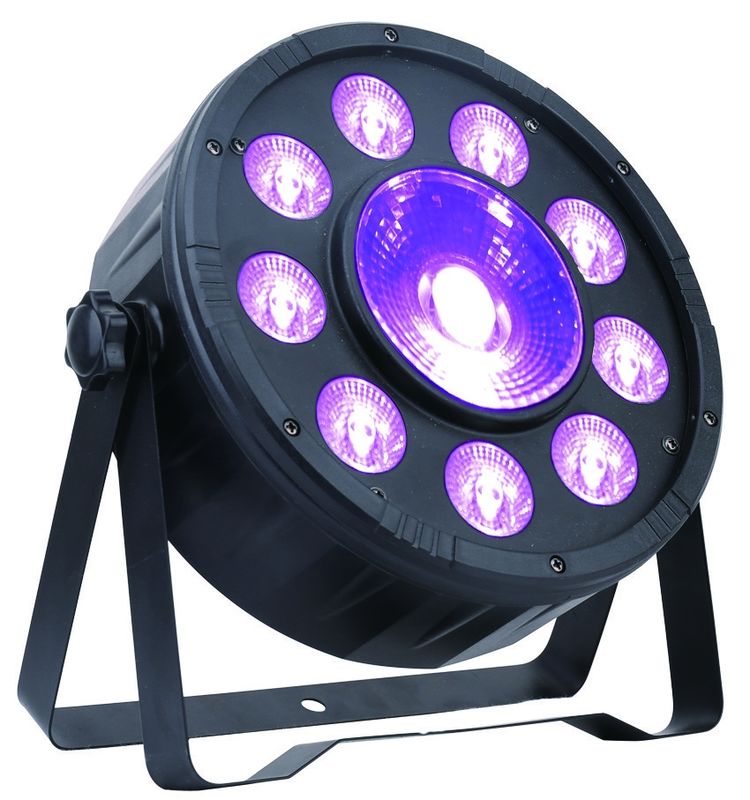 Colorez la lumière d'intérieur de mélange de pair de DMX RVB LED à plat 9 * 3W +1 * 30W IP20