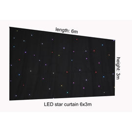RVB rideau en tissu d'étoile de 6 x de 3m LED, rideaux en lumière d'étoile d'étape de contexte pour le fond d'étape